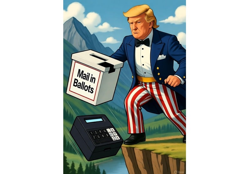 Trump calls for ending Mail in ballots and machines forever. What will the Florida Governor and Legislature do? Our Guess is nothing! Prove us wrong!